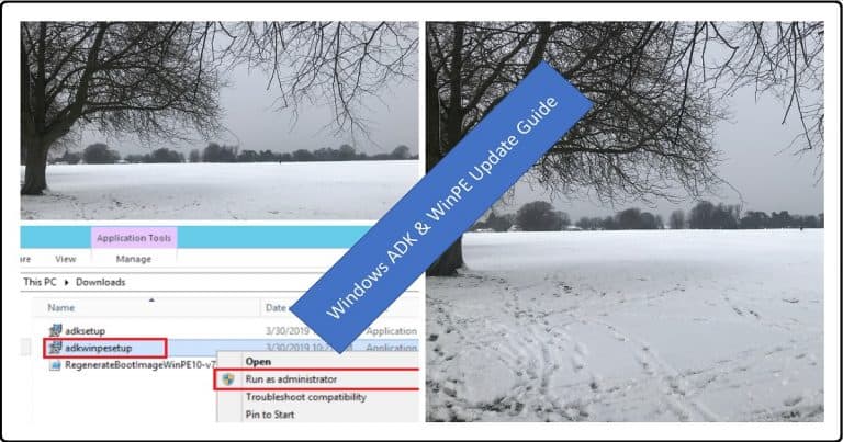 SCCM Server Windows ADK WinPE Update Home