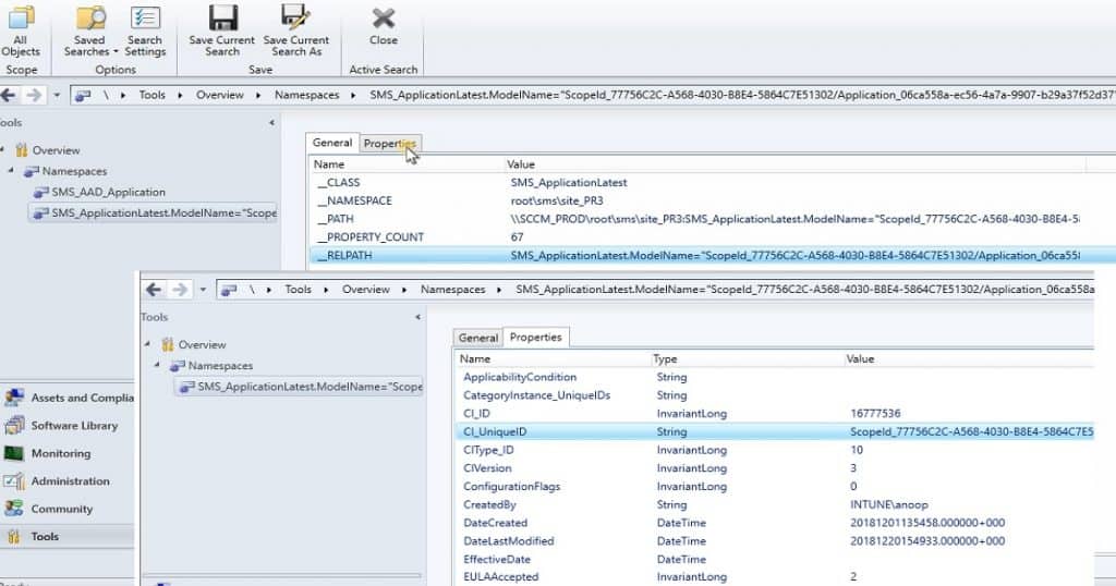 CI_UniqueID & _NameSPACE SCCM Console Tips