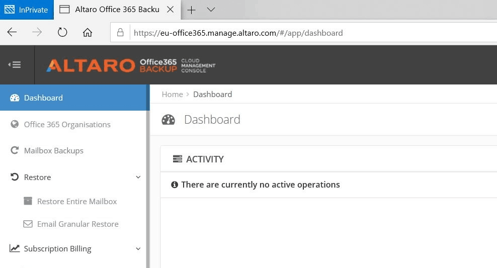 Review Office365 Backup Solution from Altaro - Part 1 - Fig.1