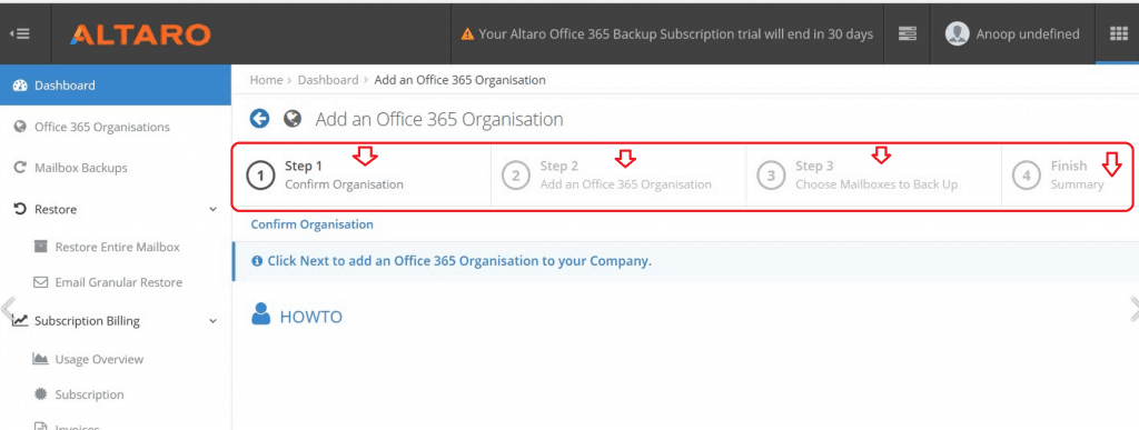 Configure -  Altaro Office365 Backup Guide