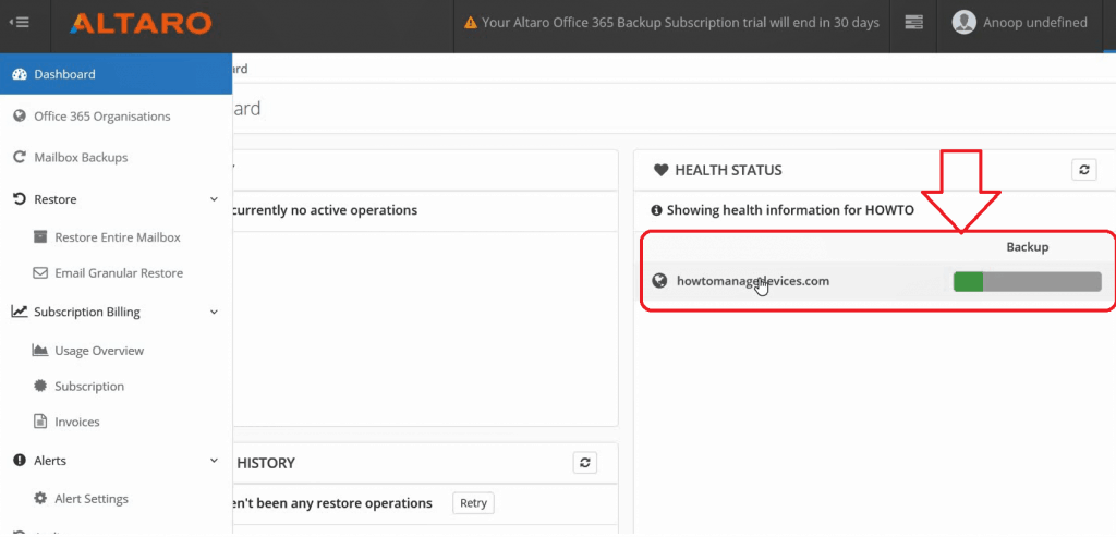 Review Office365 Backup Solution from Altaro - Part 1 - Fig.7