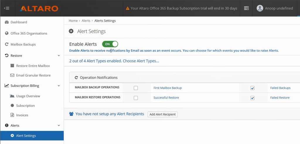 Review Office365 Backup Solution from Altaro - Part 2 -Fig.4