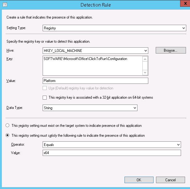 SCCM to Change Office365 ProPlus Architecture from 32 bit to 64 bit 1