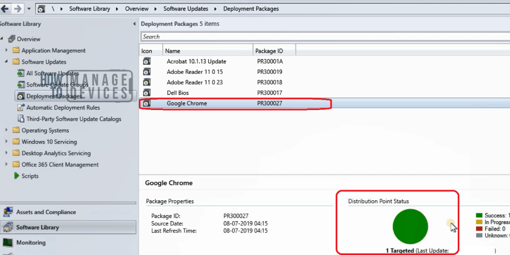 Patch Chrome with SCCM -  Distribution Successful