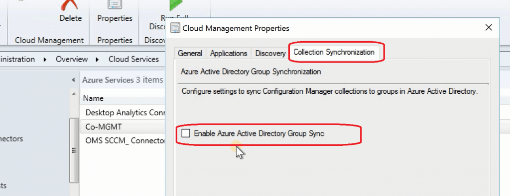 SCCM 1906 What is New - Enable Azure AD Group Sync