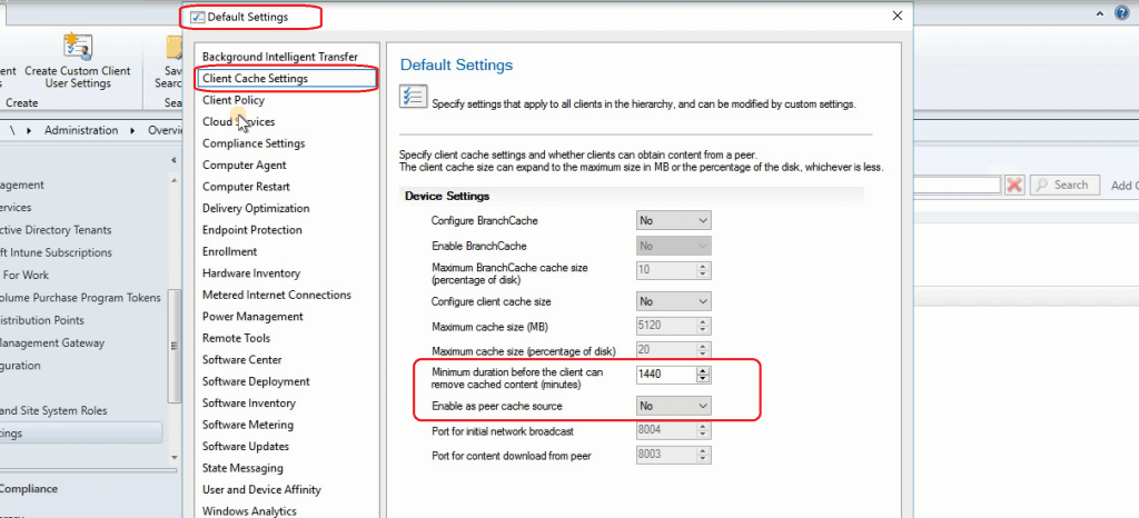 SCCM 1906 What's New - Enable as peer cache source