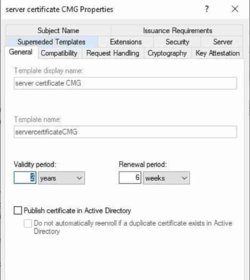 Server certificate CMG - New SCCM CMG Setup Guide