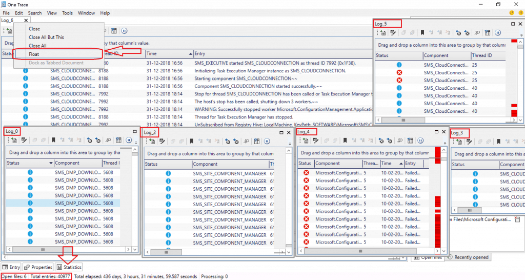 SCCM OneTrace Log Reader - Float Option 