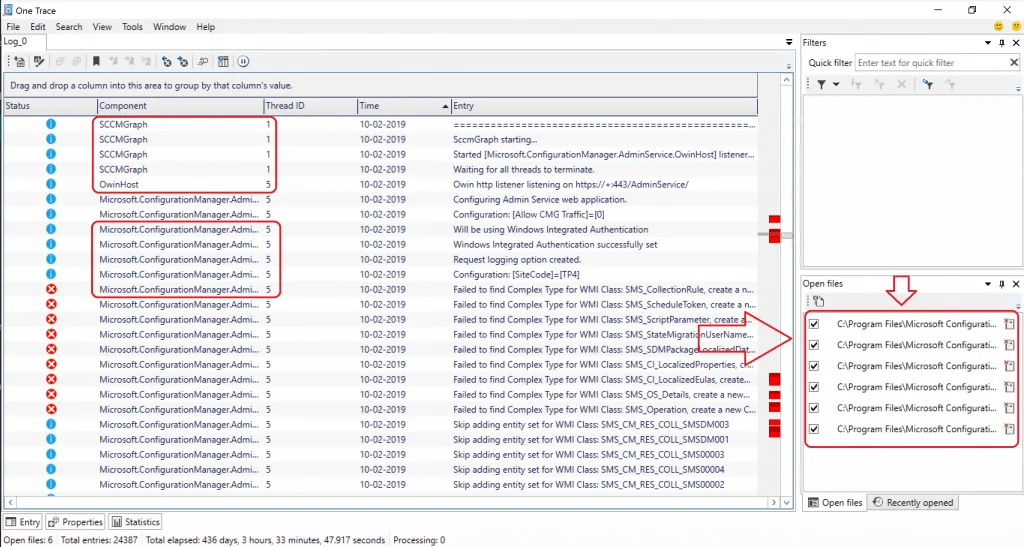 SCCM OneTrace Log Viewer to Replace CMTrace - Fig.5
