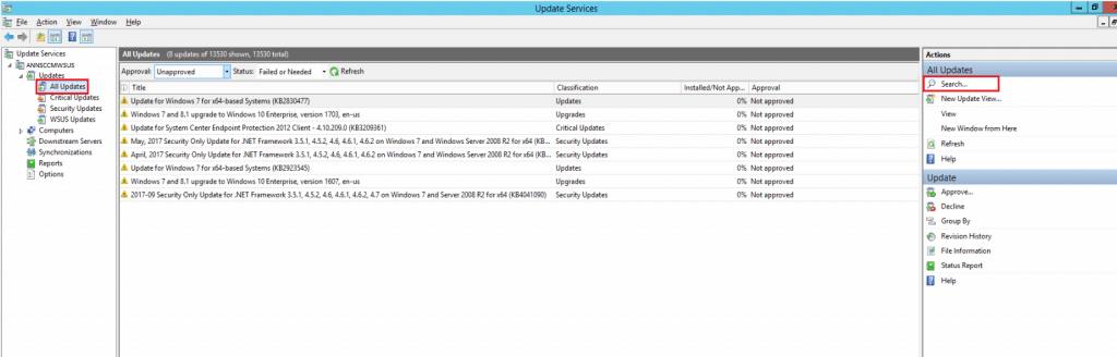 Patch Missing from SCCM How to Import into WSUS Manually 13