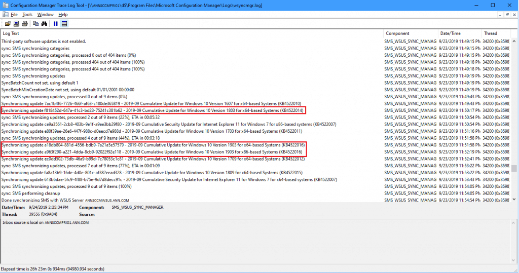 Patch Missing from SCCM How to Import into WSUS Manually 17