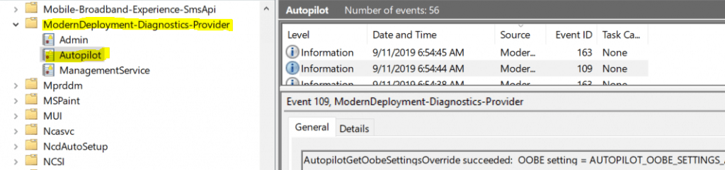 Windows Autopilot In-Depth Processes  - Autopilot Event Logs 2