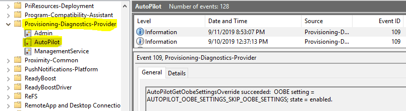 Windows Autopilot In-Depth Processes  - Autopilot Event Logs