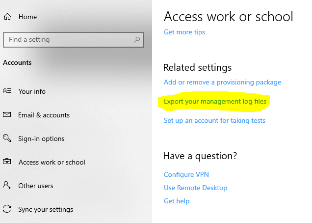 Export Autopilot Logs  -  Windows Autopilot In-Depth Processes   