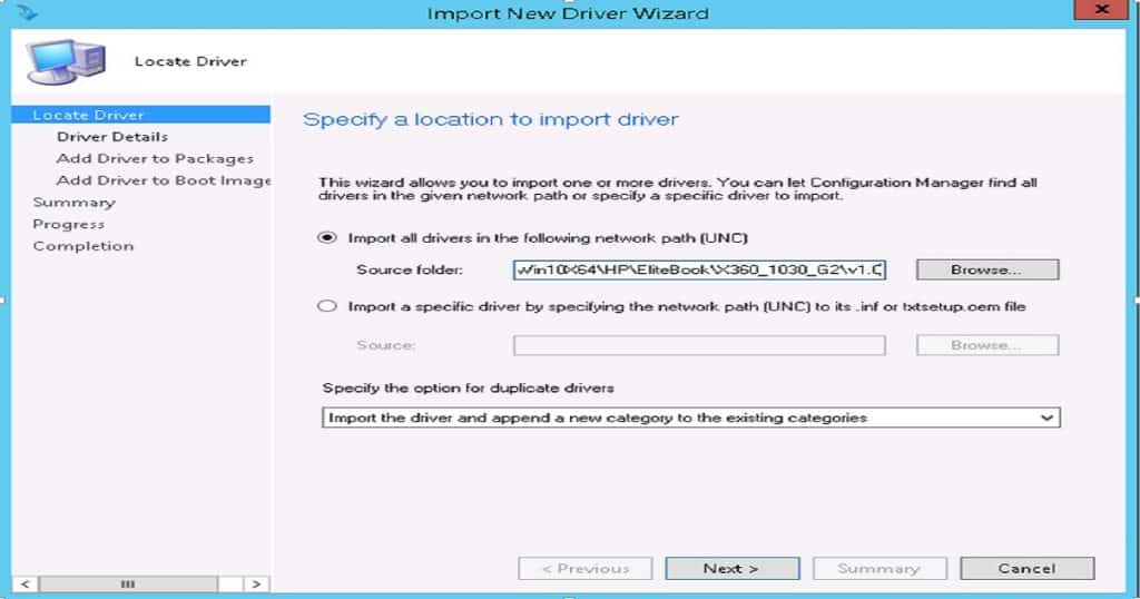 SCCM Driver Import -  SCCM Driver Import - SCCM Driver Package Creation