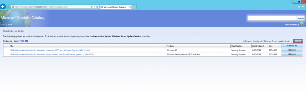 Patch Missing from SCCM How to Import into WSUS Manually 10