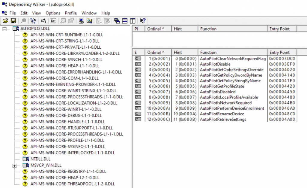 autopilot.dll functions