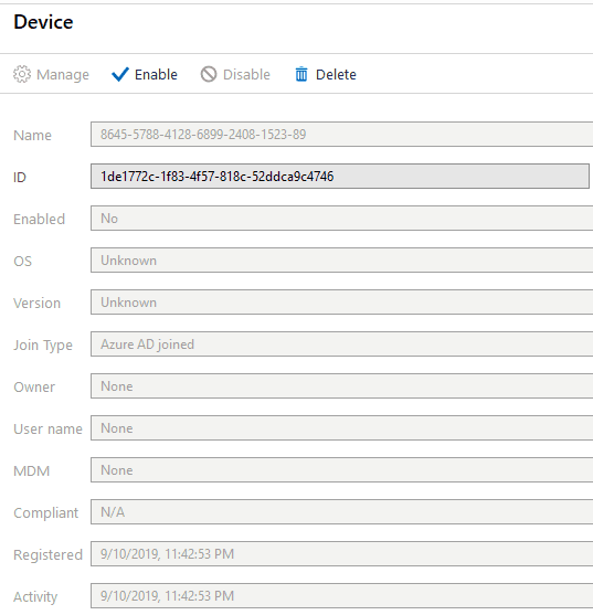 Pre-created Azure AD device object properties -  Windows Autopilot Behind the Scenes