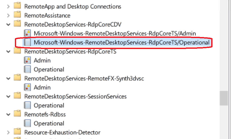 WVD Troubleshooting -  RemoteDesktopServices-RdpCoreTS/Operational 