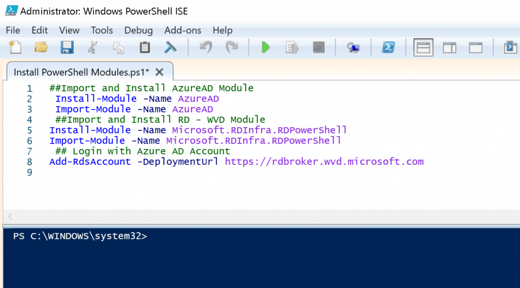 WVD Troubleshooting - Install & Import Azure and RDInfra Module