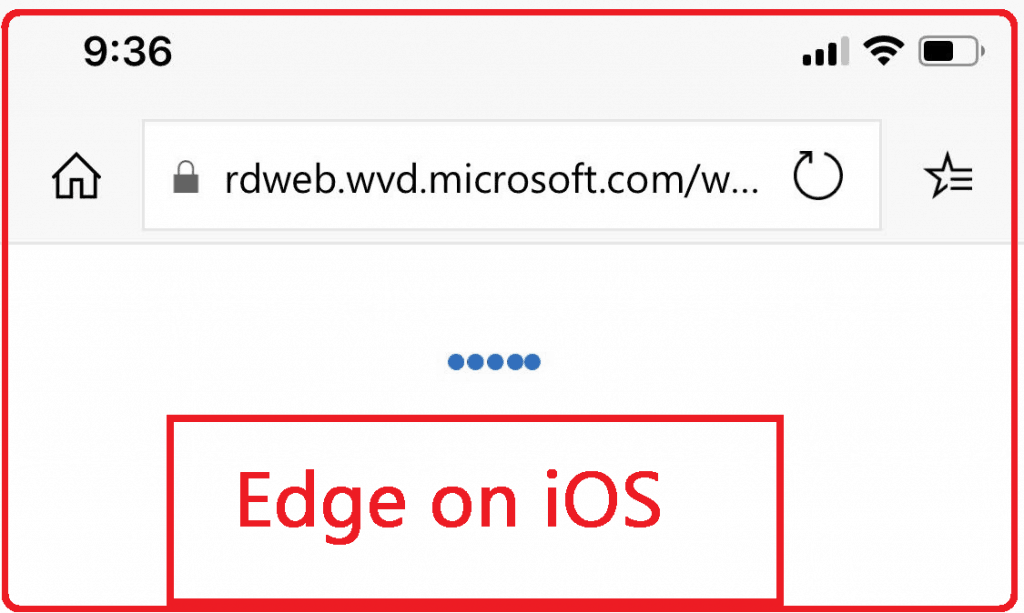 Microsoft Edge Browser on iOS 12 device - WVD Resource Access from Client 