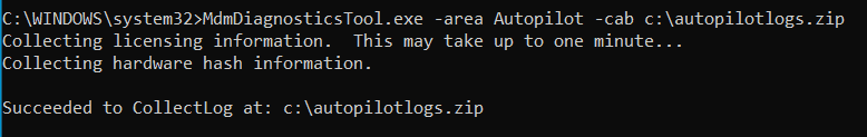 MDMDiagnosticTool Autopilot log collection -  Windows Autopilot In-Depth Processes 