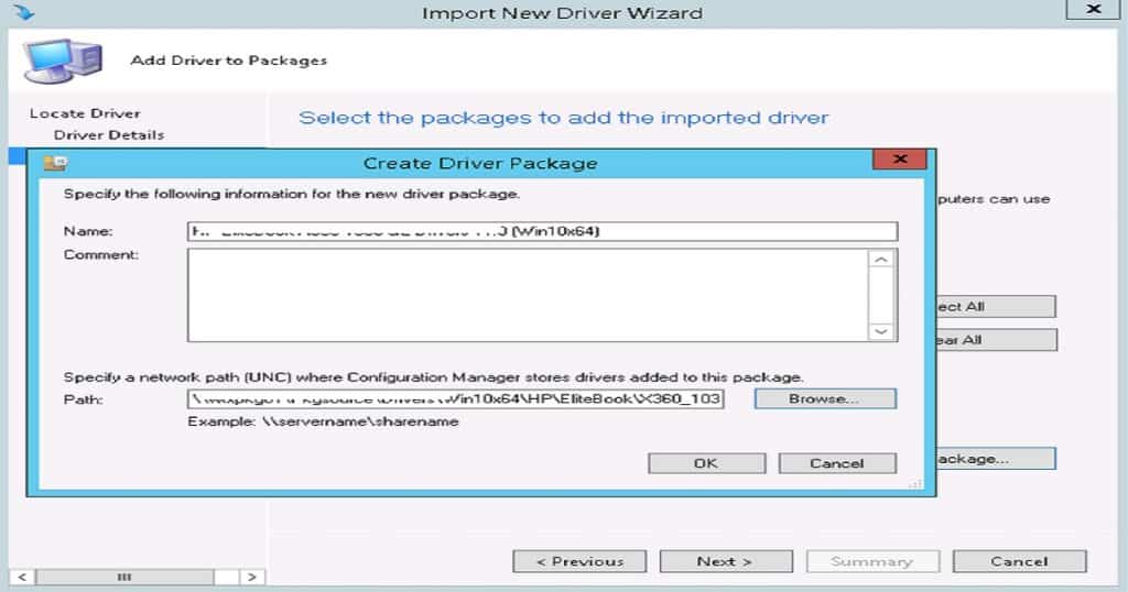 Driver Import - Driver Package Creation  