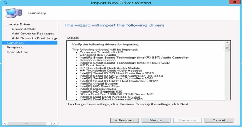 SCCM Driver Import - Driver Package Creation