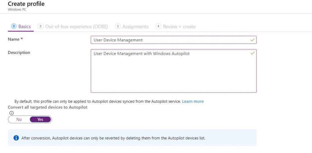 Click on Next  Manage Windows 10 with AutoPilot - Windows AutoPilot Step by Step Admin Guide to Provision Windows 10 11 Devices Fig. 11