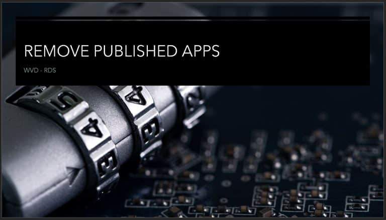 Remove Published Apps