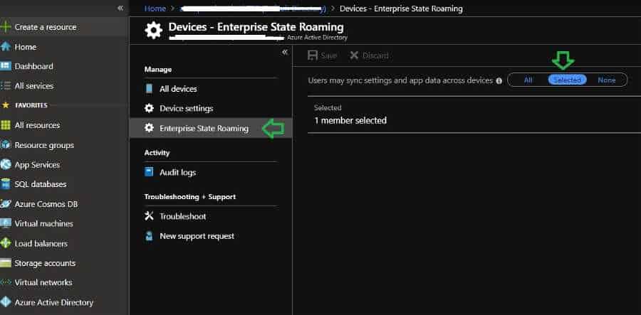 enable Enterprise State Roaming - Enterprise State Roaming -ESR - Windows Autopilot