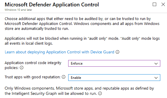 Windows Trusted Boot - WDAC Configurable Code Integrity from Intune