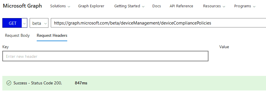 Intune Policy Assignment Classification - Getting policy using Graph Explorer 