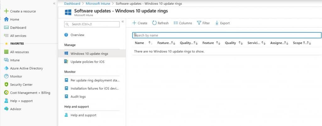 Software Update Patching Options with Intune