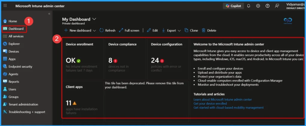 List of Intune Default Reports Reporting Strategies Advanced Reporting options 3 List of Intune Default Reports Reporting Strategies Advanced Reporting options - Fig.2