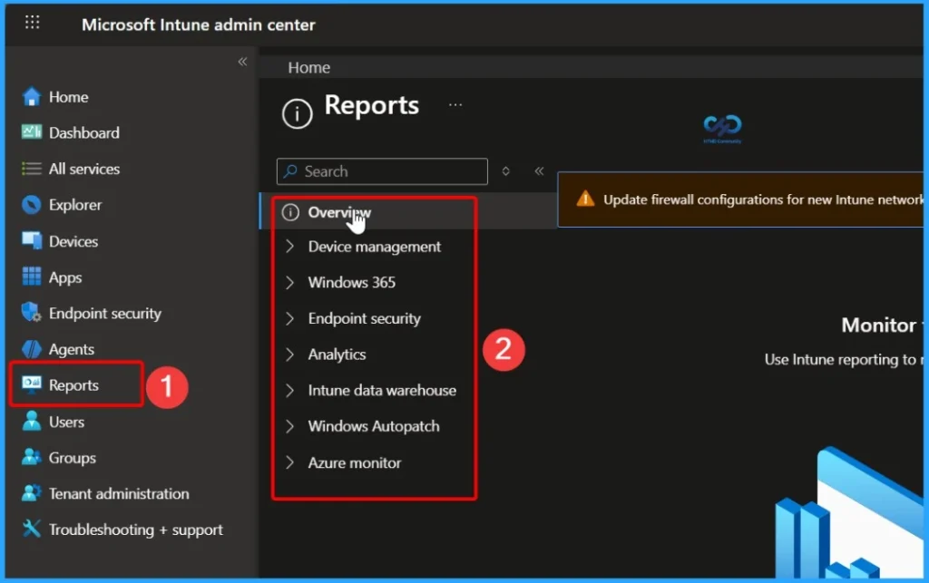List of Intune Default Reports Reporting Strategies Advanced Reporting options 4 List of Intune Default Reports Reporting Strategies Advanced Reporting options - Fig.3