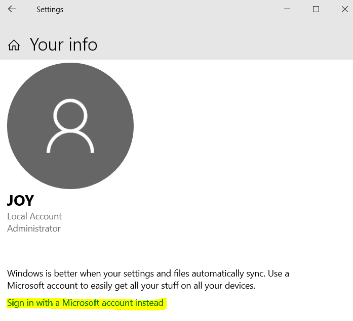 Settings > Account > Your info (Change from local to microsoft Account) - Device Encryption