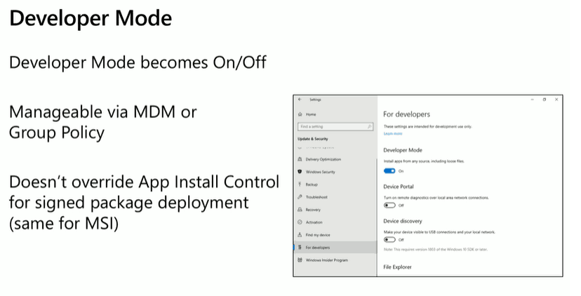 MSIX Updates from Ignite Reliability Network Disk-space 2