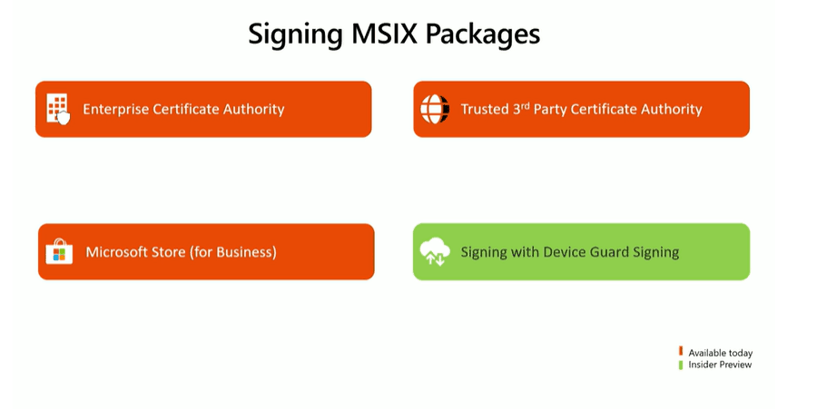 MSIX updates -Signing MSIX Packages