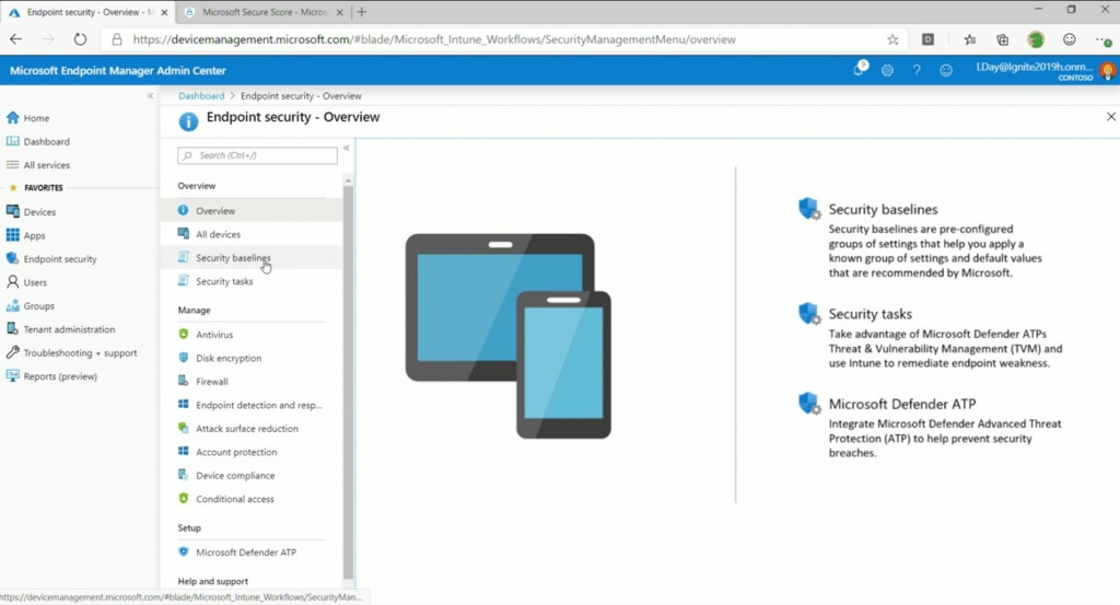 Endpoint Management (Device Management) and Security Admin - Intune Endpoint Security