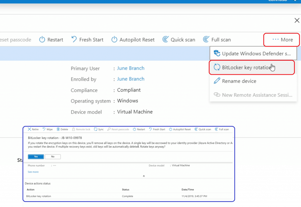 Encryption Key Rotation - Bitlocker Options