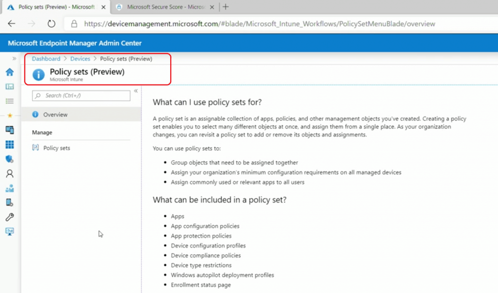 Intune Policy Sets Collection of Workflows Admin Friendly MEM - Fig.2