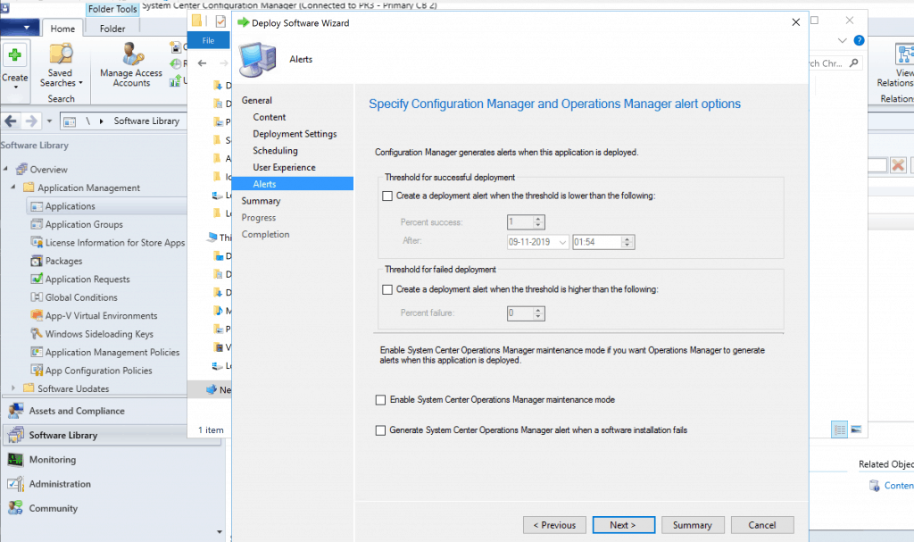 Deploy Google Chrome with SCCM - SCCM SCOM Alert options for Google Chrome