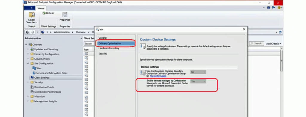 SCCM Client Side Policies