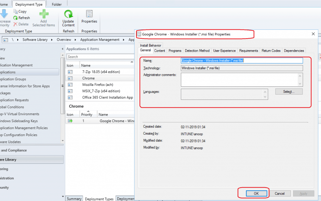 Deployment Properties -  Deployment Types