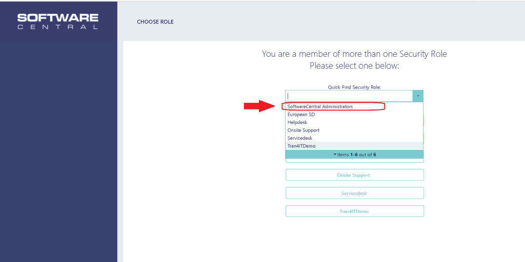 Security Roles - Personas - SoftwareCentral - SCCM Admin Web Console