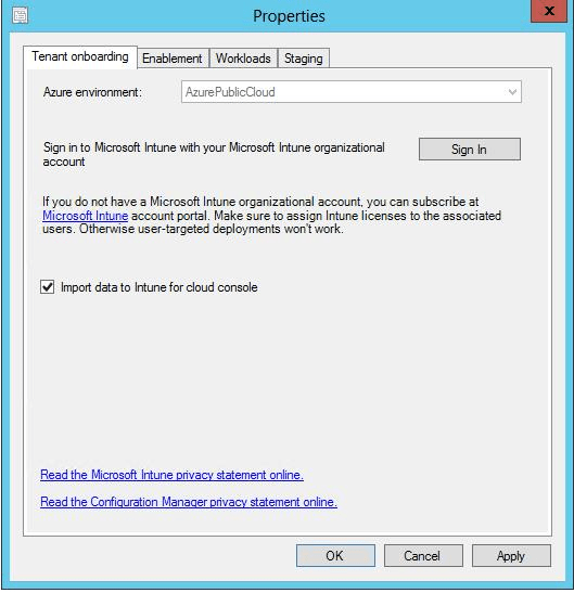 Import data to Intune for cloud console SCCM Cloud Attach - SCCM Tenant Attach