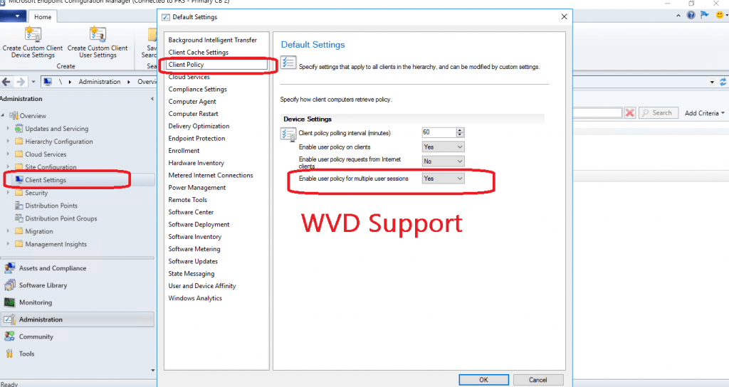 WVD Support with 1910