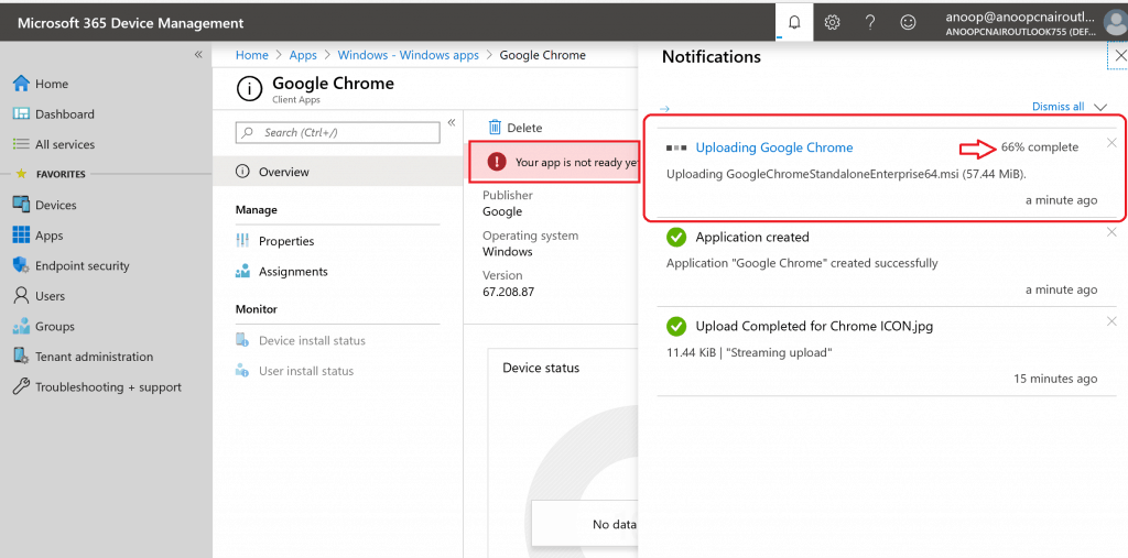 Intune Google Chrome Deployment using Intune Line of Business Application - Fig.11