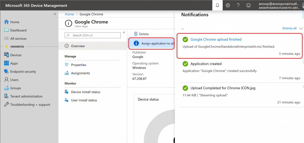 Intune Google Chrome Deployment using Intune Line of Business Application - Fig.12